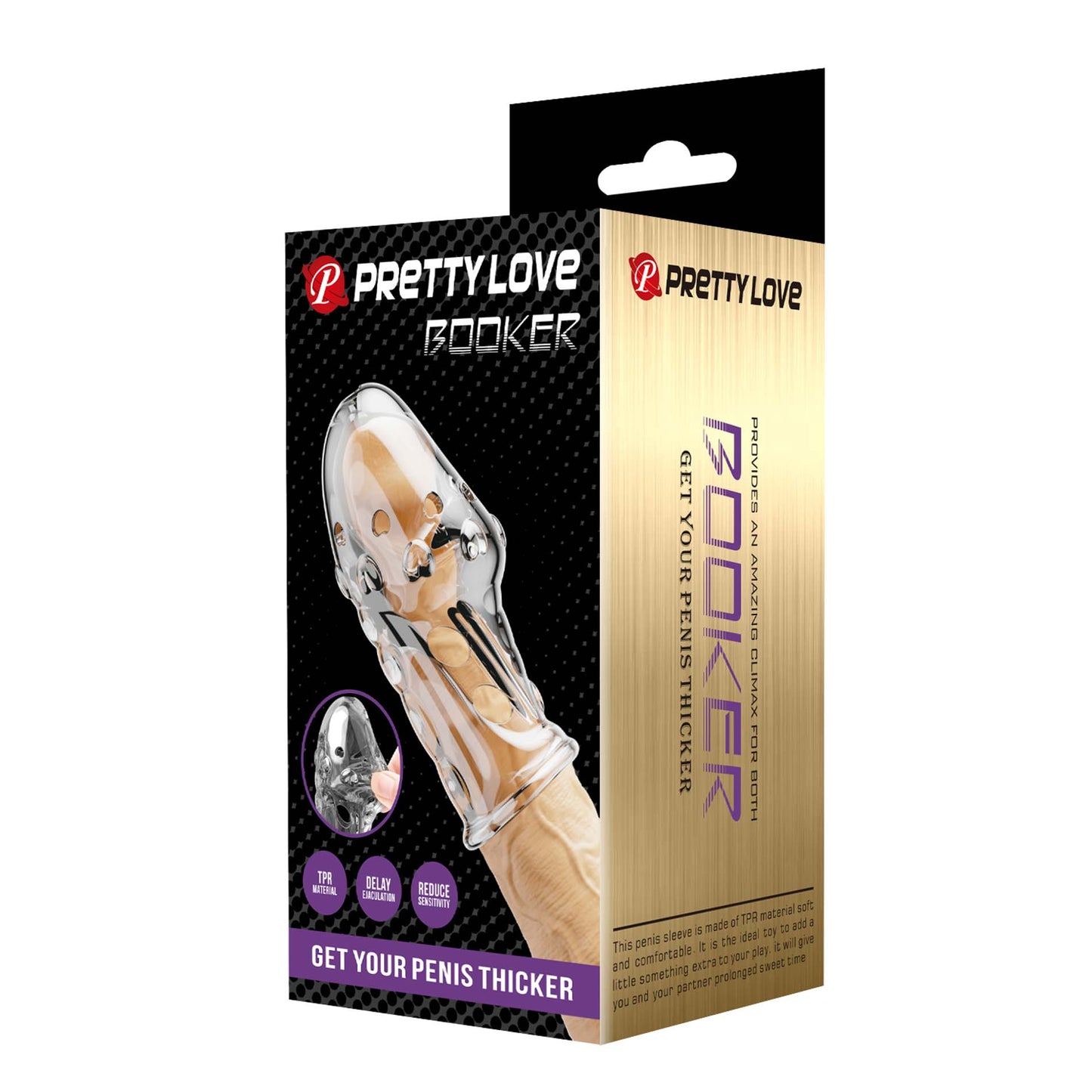 Pretty - bi-026289M -Love Penis Sleeve – Booker Clear
