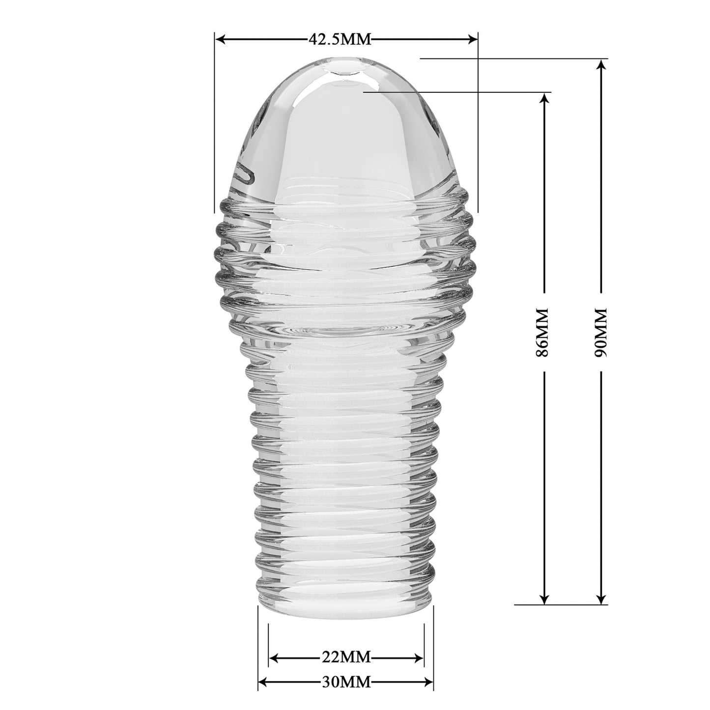 Pretty Love  - bi-026291m - Huel Penis Sleeve – Flesh-Colored – Soft & Stretchable TPR – Erection Enhancer