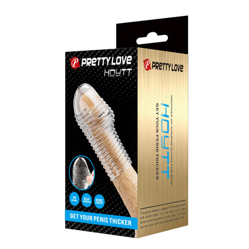 Pretty Love  - bi-026291m - Huel Penis Sleeve – Flesh-Colored – Soft & Stretchable TPR – Erection Enhancer