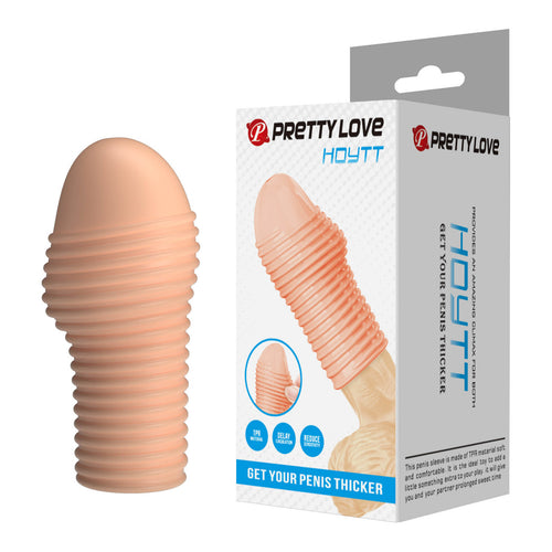 Pretty Love  - bi-026291 - Huel Penis Sleeve – Flesh – Soft & Stretchable TPR – Erection Enhancer (Copy)