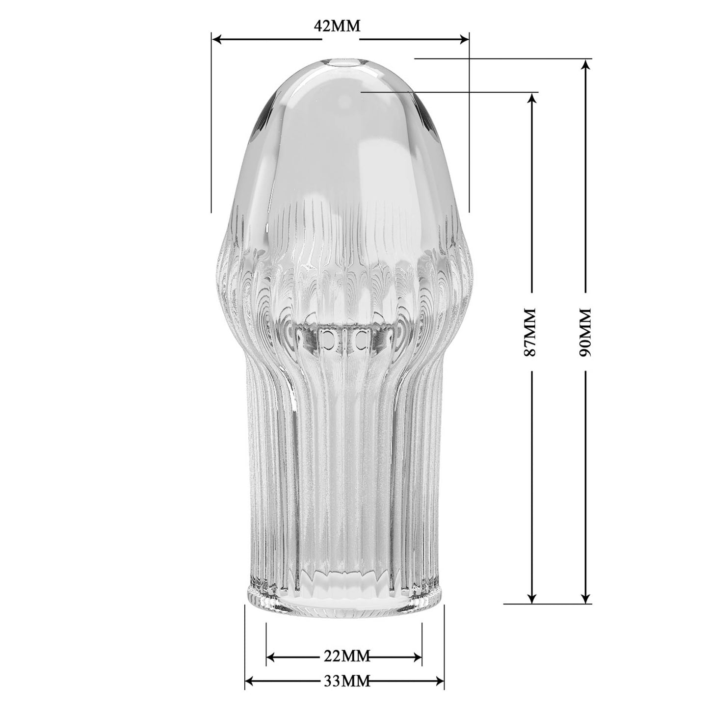 Pretty Love bi-026292m - Huel Penis Sleeve (Clear)