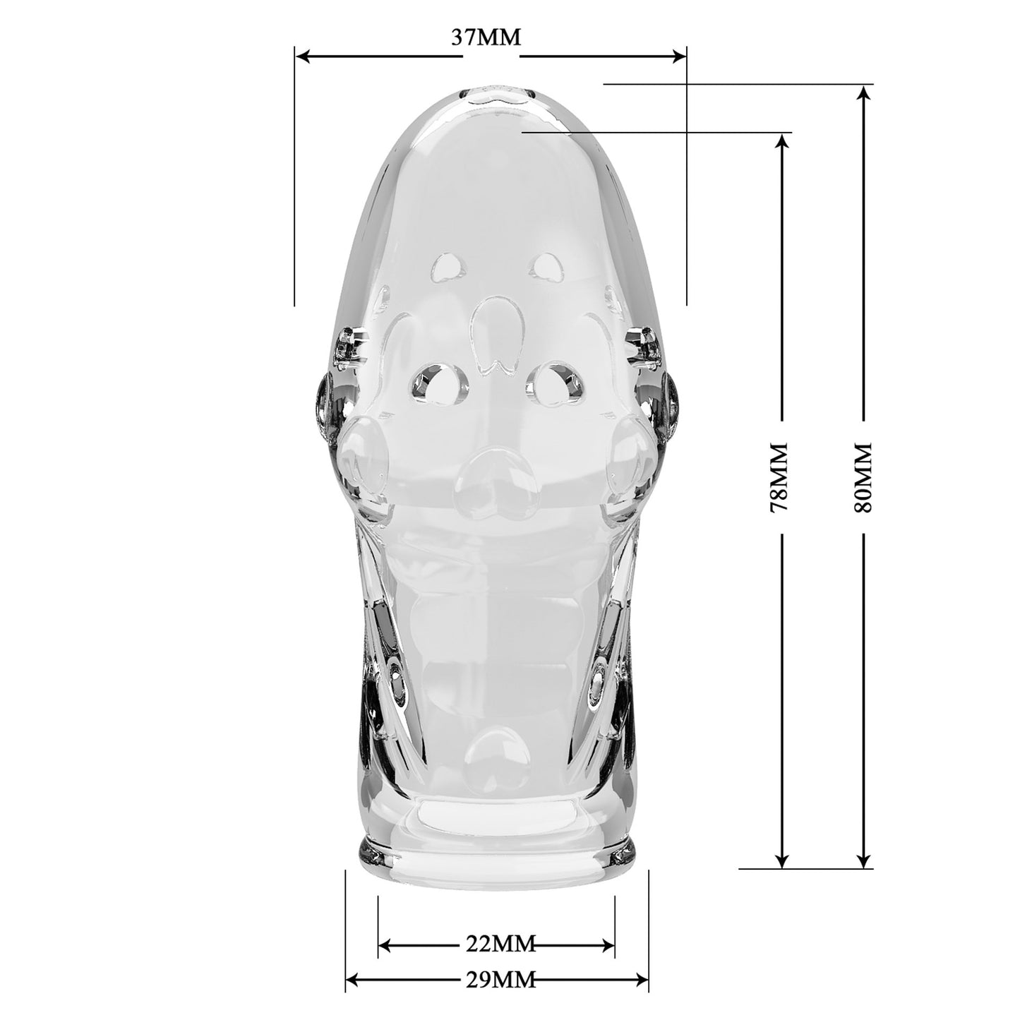 Pretty - bi-026289M -Love Penis Sleeve – Booker Clear