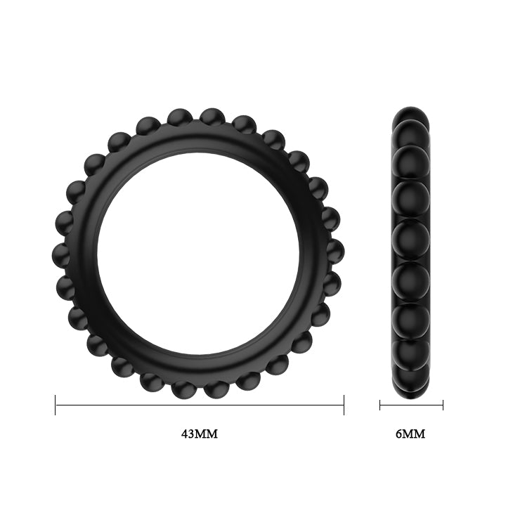 BAILE bi-210143 - TITAN Silicone Cock Ring Set – 3 Sizes (S/M/L) – Black – Waterproof