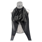 Kinky Glossy Black Halter Top With Open Back