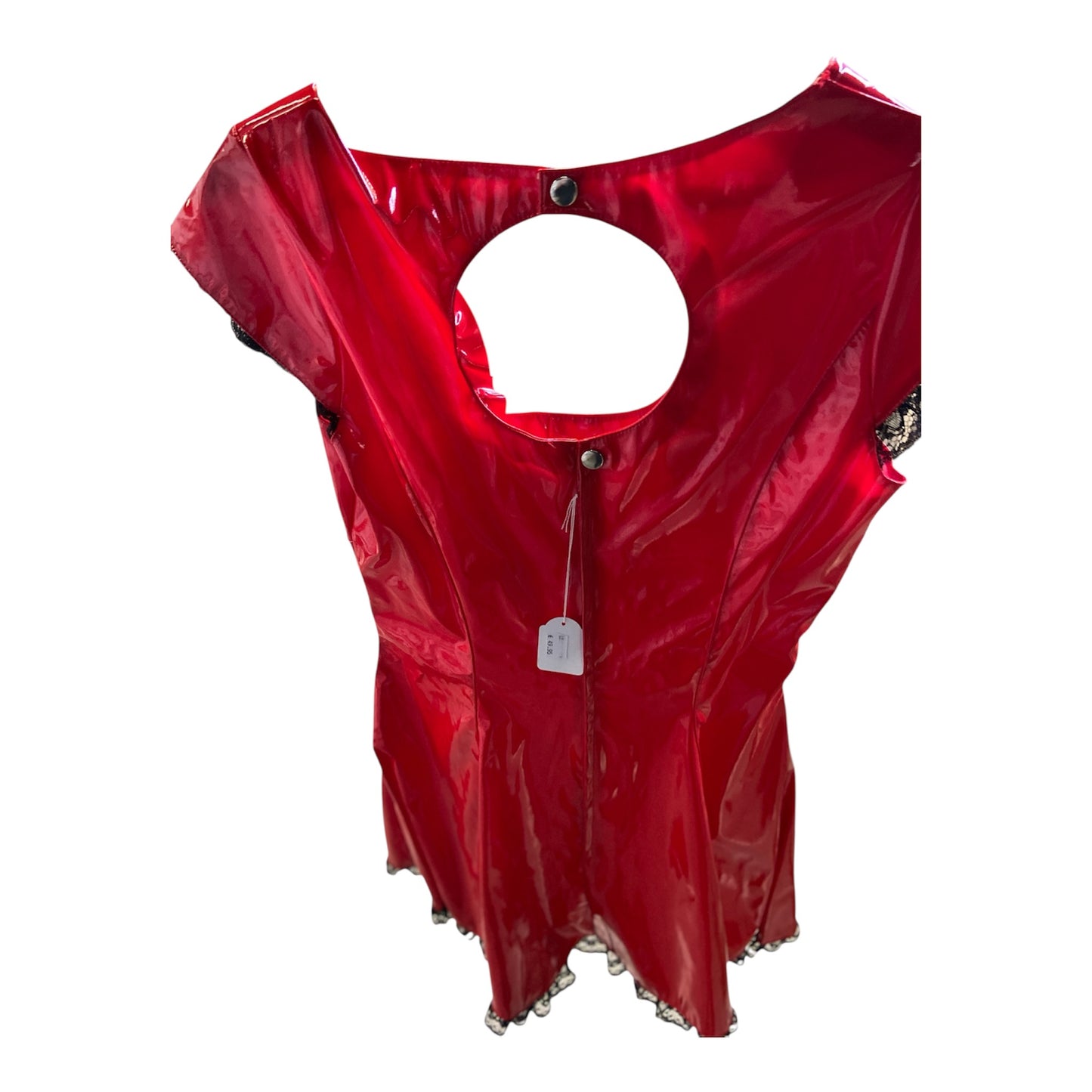 Black Level - Red Wetlook Dress Size M