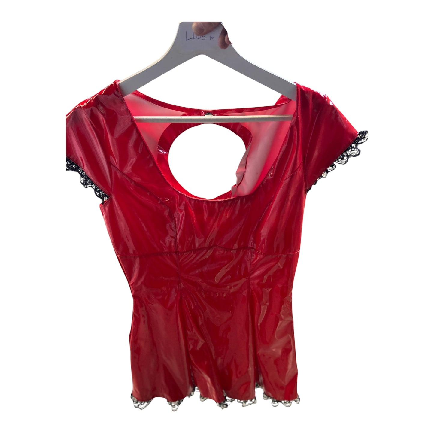 Black Level - Red Wetlook Dress Size M