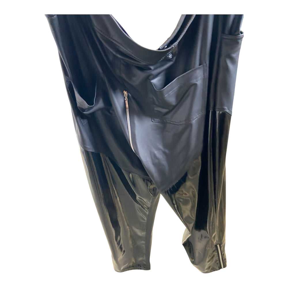 Wetlook Black Trousers Size M