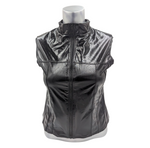 Combi Deal - Glossy Black Kinky Bodywarmer With Zipper And Matching Boxer