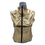 Glossy Gold Kinky Bodywarmer Wth Zipper