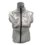 Glossy Silver Kinky Bodywarmer Wth Zipper