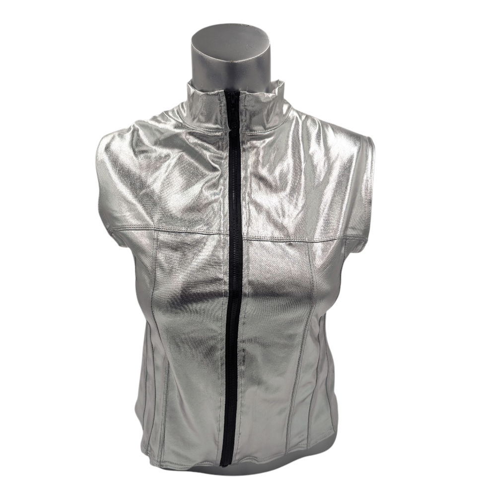 Glossy Kinky Bodywarmer With Zipper - Mix 4 Pack - 4 Different Colours