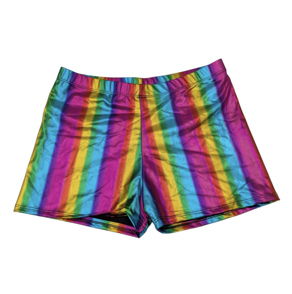 Combi Deal Kinky Glossy Strapless Rainbow Top With Matching Boxer