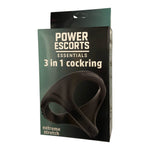 Power Escorts - BR185 - 3 In 1 Cockring - Super Flexible - Colour box
