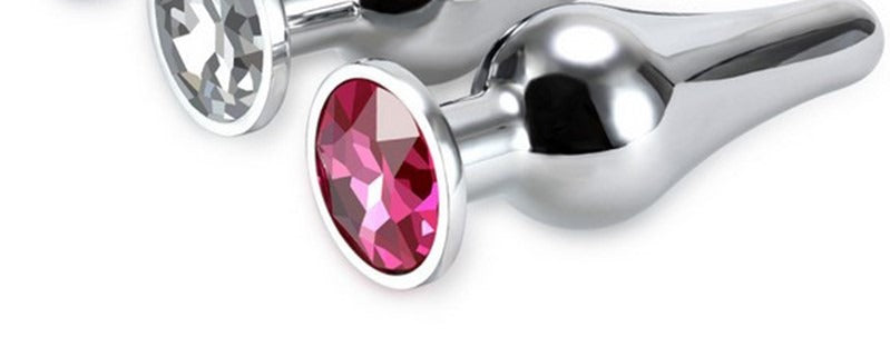 Power Escorts - BR213 Spink - Diamond King Small Buttplug Pink Stone - Length 9,5cm - dia: 3cm