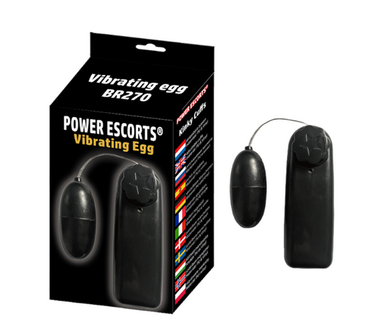 Power Escorts - BR270 Black Vibrating Egg - Multi speed