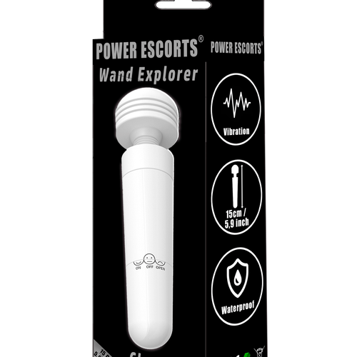 Power Escorts - BR271 White - Chanti Wand Explorer Massager  - 15  CM