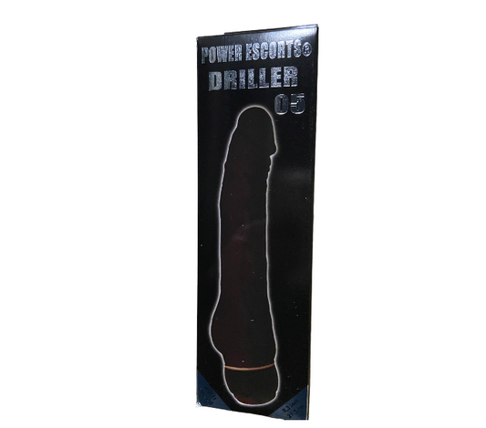 Power Escorts BR37 - Driller 05 Black Realistic Vibrator