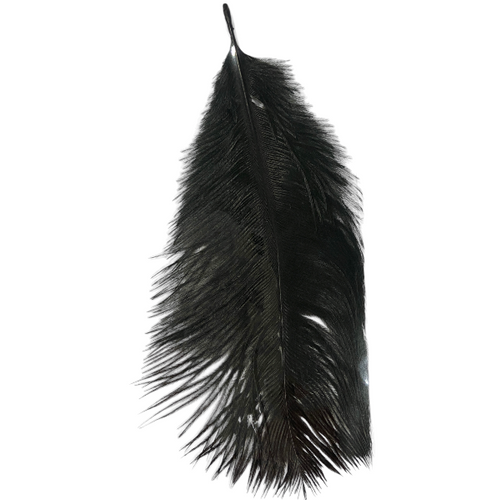 Power Escorts - BR321 Black Feather Tickler - BDSM - Plastic Bag with Euro Hang Tab
