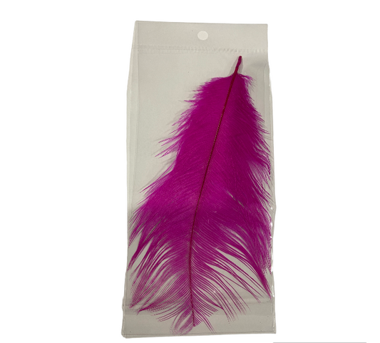 Power Escorts - BR321 Pink Feather Tickler - BDSM - Plastic Bag with Euro Hang Tab