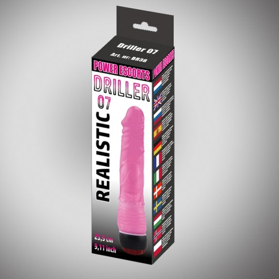 Power Escorts - BR38 Pink - Driller 07 Realistic Vibrator