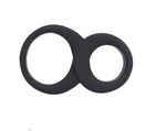 Power Escorts - BR64 - Locked Up Duo Cockring  for Cock & Balls - Silicone - Black
