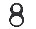 Power Escorts - BR64 - Locked Up Duo Cockring  for Cock & Balls - Silicone - Black