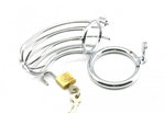 Power Escorts - BR90 - Prison Break - Metal Cock Cage - 3 Sizes - Silver - ColourBox