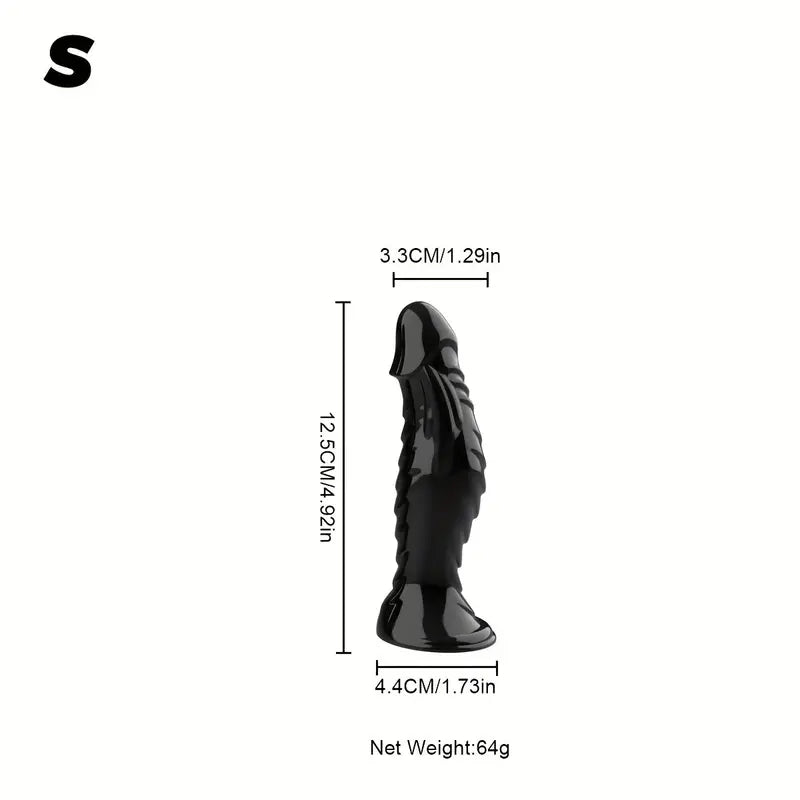 XXLtoys Mini Structured Silicone Dildo – Size (12.5cm) – in Black, Blue & Transparent