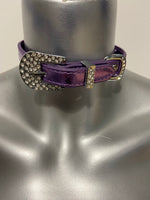Luxury Collar Purple with Name HOT - BDSM - Heavy Quality
