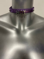 Luxury Collar Purple with Name HOT - BDSM - Heavy Quality