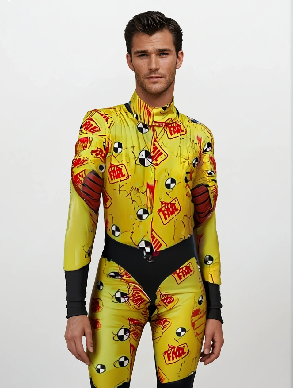 Role Play Male – Crash Test Hot Pilot Dummy Costume – Sexy Male Costume – Sizes S/M/L