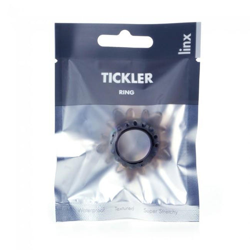 Boysoftoys - 5-00343-1 - Cock Ring - Cockring - Tickler Textured Ring - Smoke - abs