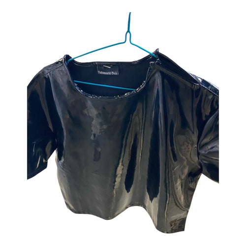 Fashionworld Black Glossy Short Sleeve Shirt – Sizes M & XL