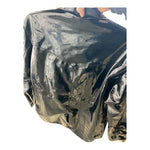 Fashionworld Short Black Shiny Coat – Size XL