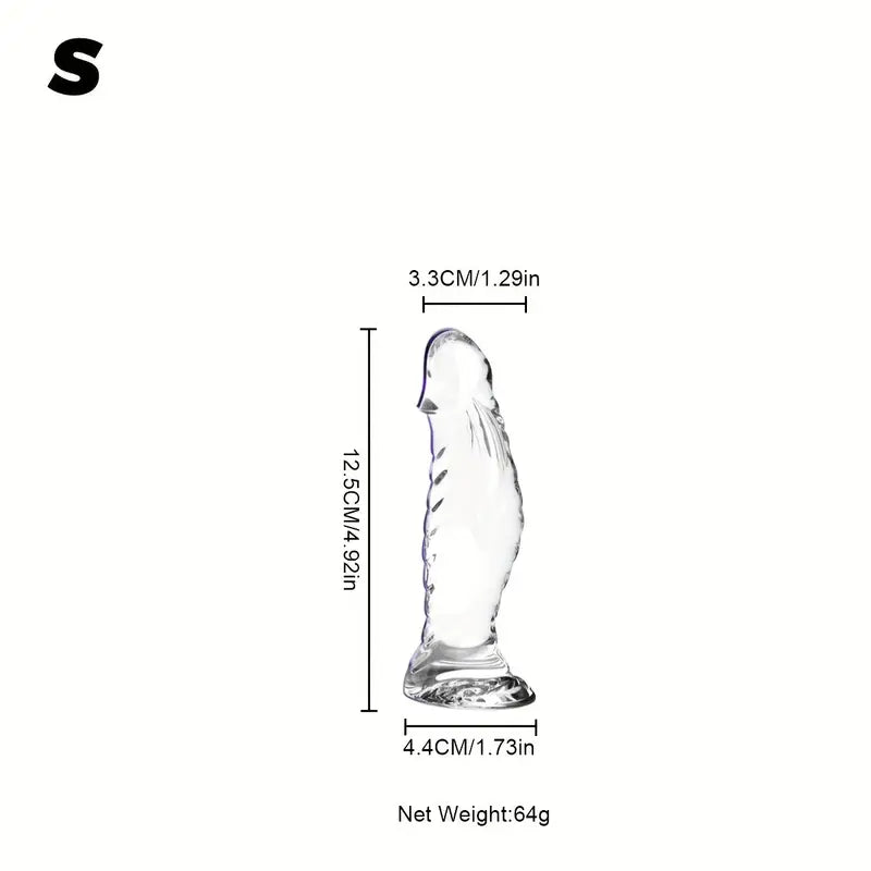 XXLtoys Mini Structured Silicone Dildo – Size (12.5cm) – in Black, Blue & Transparent