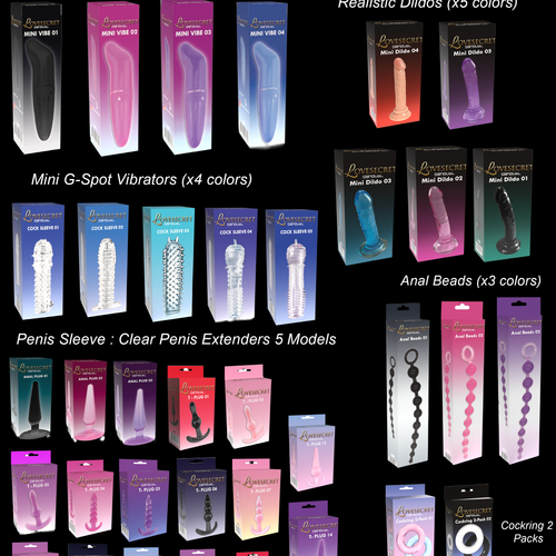Lovesecret Sensual – LS48 –  74 Pieces Mega Deal Pack 2x37= 74 Pieces for €100 Vibrators / Realistic Dildos / Plugs / (Vibrating) Cockrings
