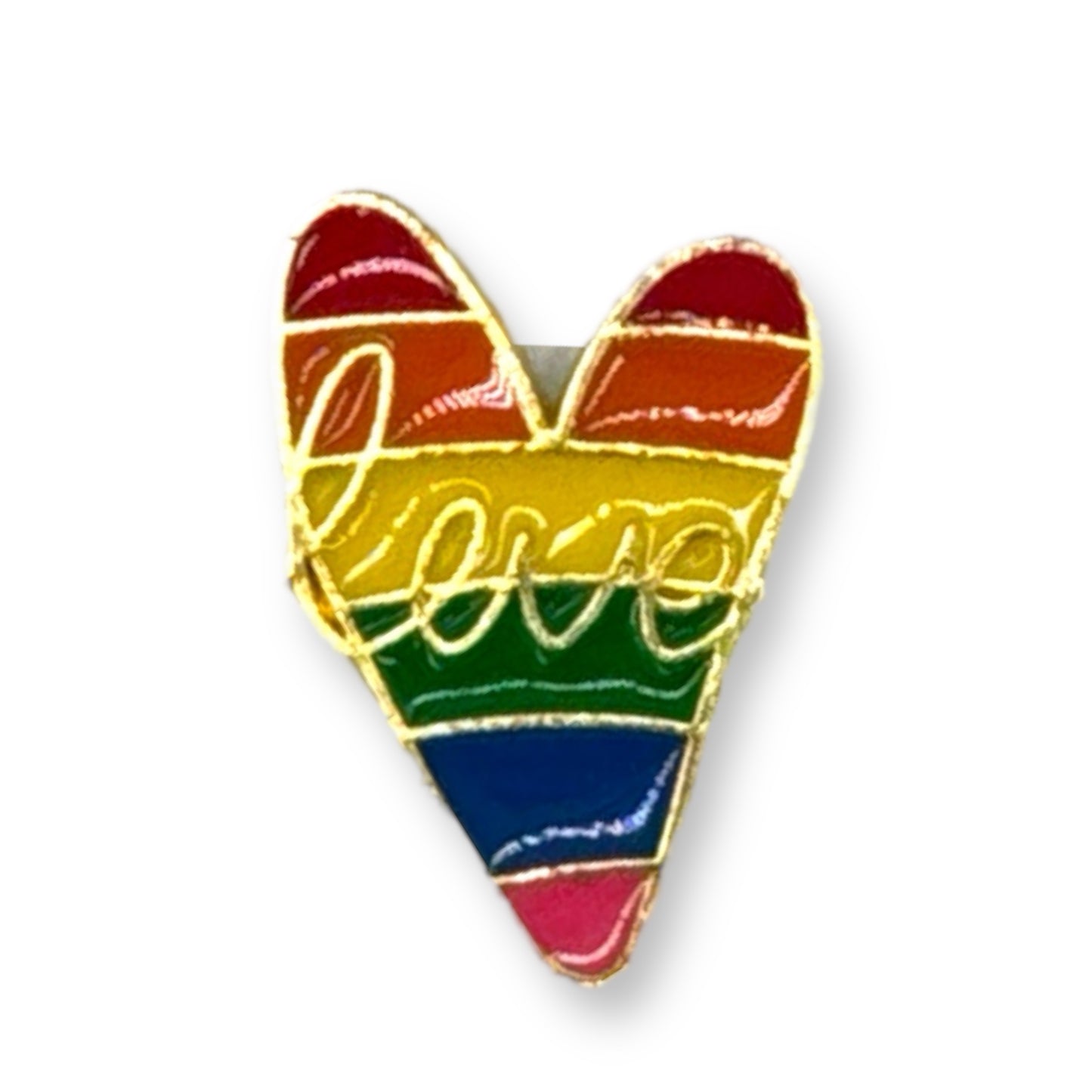 Kinky Pleasure - KPB023 - Badge / Pin - Heart Love - Gold