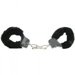 Power Escorts - BR206 Black - Furry Hand cuffs Black -Colour Box