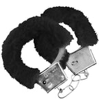 Power Escorts - BR206 Black - Furry Hand cuffs Black -Colour Box