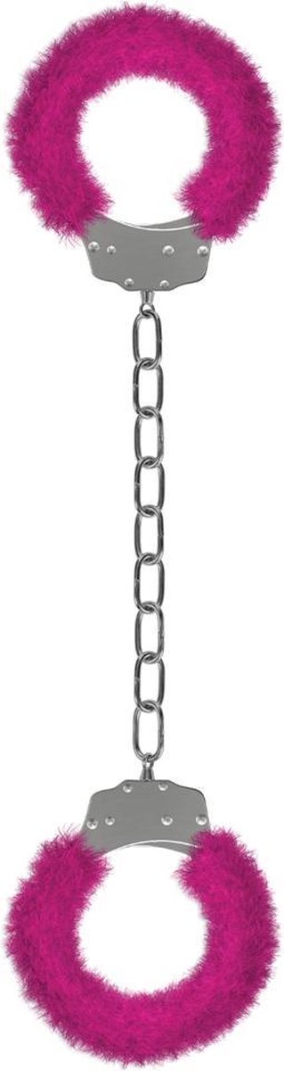 Furry Love Cuffs - Pink - Extra Long Chain - Extra Heavy 265 Gram !! - Extra Big - Colourbox