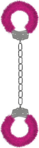 Furry Love Cuffs - Pink - Extra Long Chain - Extra Heavy 265 Gram !! - Extra Big - Colourbox