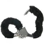 Power Escorts - BR206 Black - Furry Hand cuffs Black -Colour Box