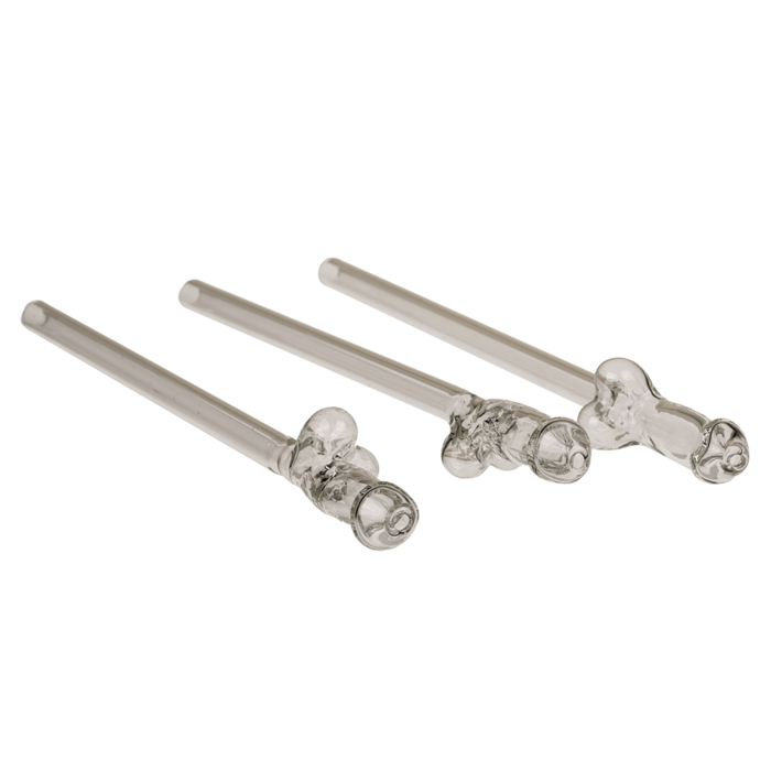 Kinky Pleasure - OB062 - Glass Penis Straws With Cleaner Set