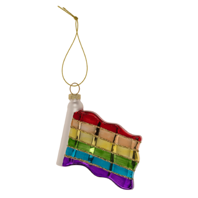 Kinky Pleasure - OB150 - Pride Christmas Glass Pendant - For The Christmas Tree