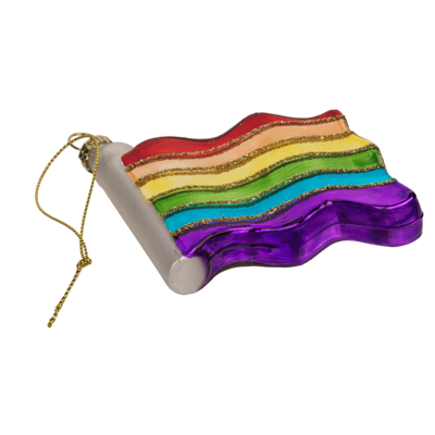 Kinky Pleasure - OB150 - Pride Christmas Glass Pendant - For The Christmas Tree