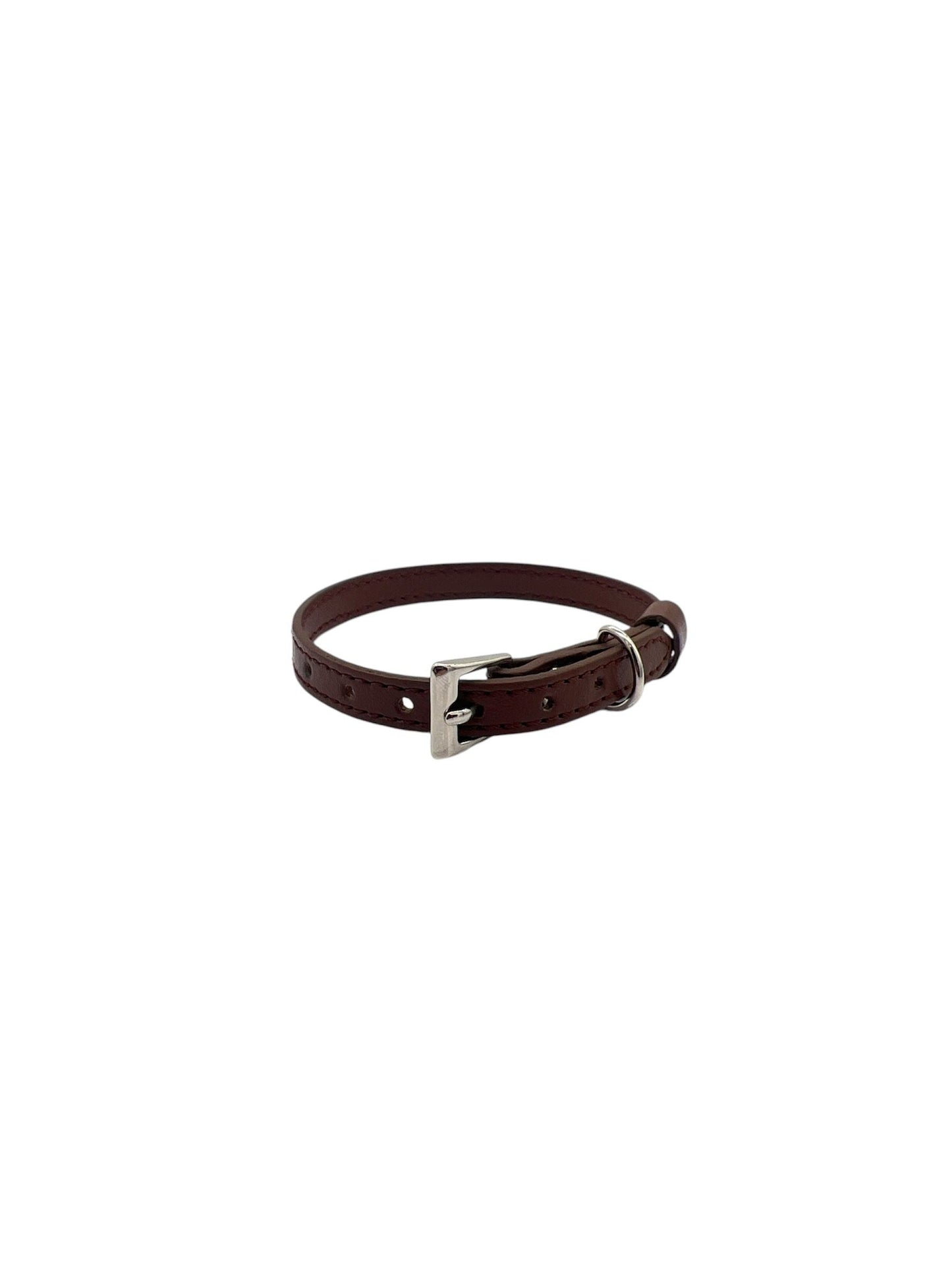 Cat Collar / Small Dog Collar - Brown - Dia 6 CM - Length 23 CM - Width  0,8 CM