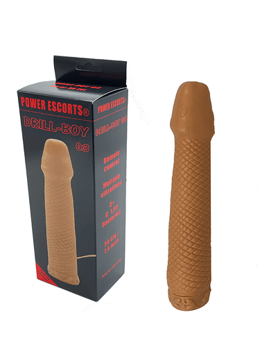 Power Escort - BR241 - Drill-Boy 03 - Realistic Vibrator - Wired Remote Control - 20cm