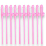 Kinky Pleasure KP007 Penis Straws Light Pink - 10 loose straws