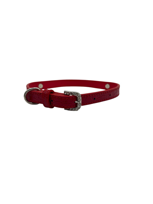 Cat Collar / Small Dog Collar - Red - Dia 9 CM - Length 32 CM - Width 1,2 CM