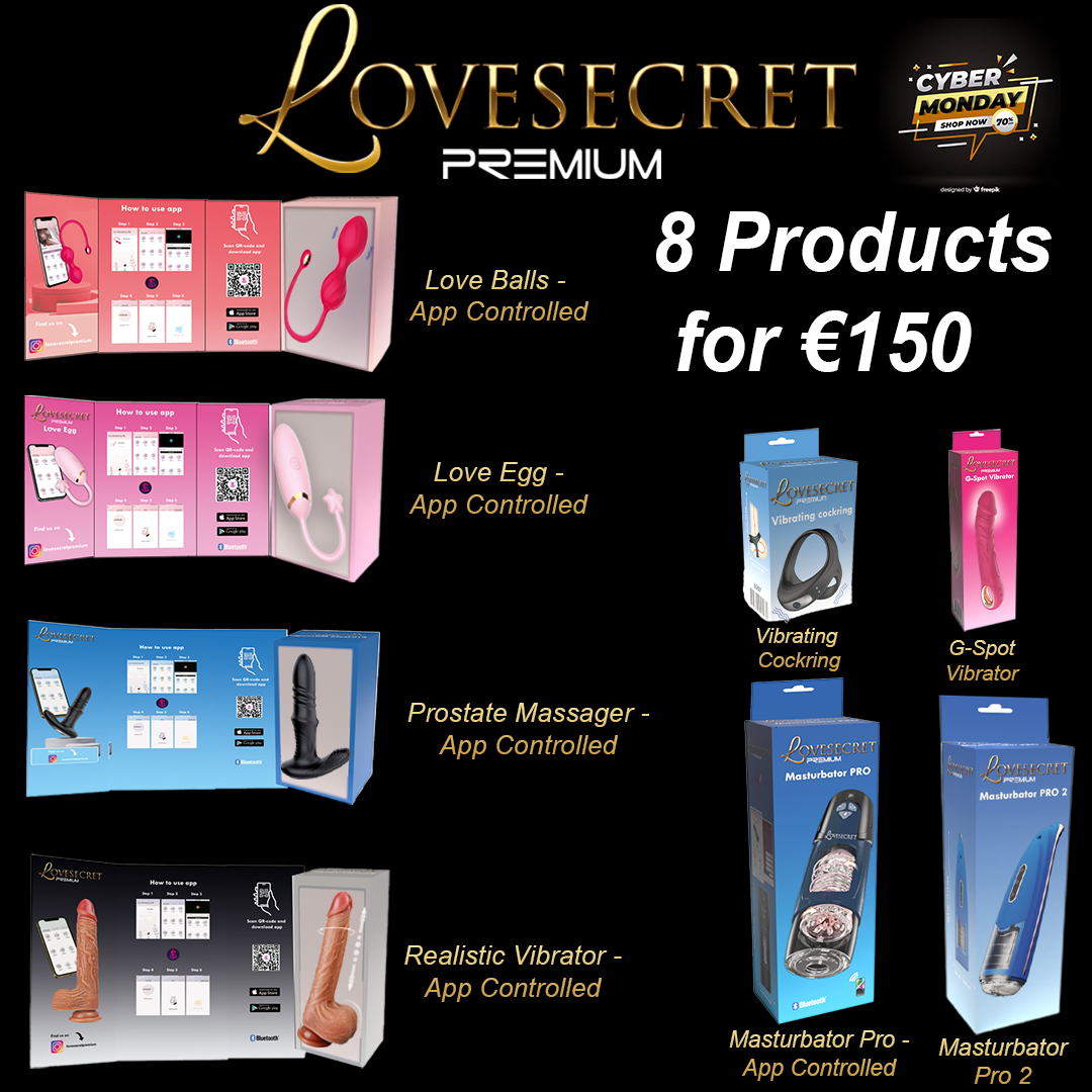 Cyber Monday Deal – Lovesecret LS49 Premium 8 Pack: Masturbators, Vibrators, Prostate & Cockring